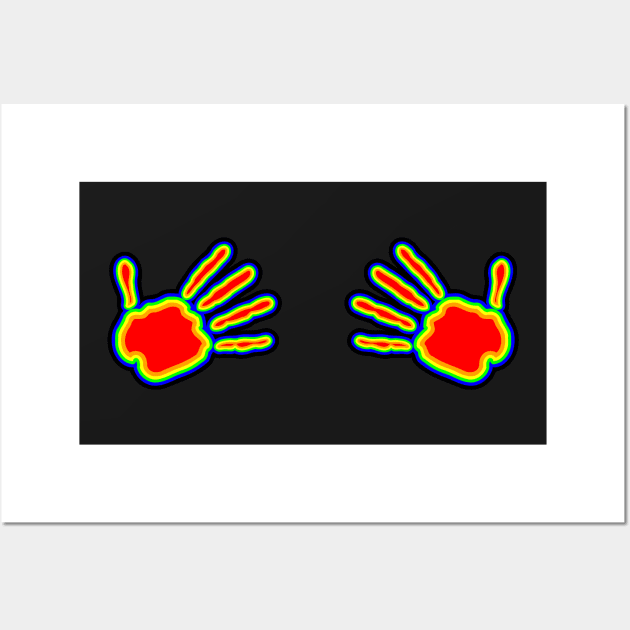 Thermal Hand Grab Print Wall Art by CoreyUnlimited